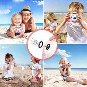 Children Digital Camera, Kids Camera, Anti-Drop Mini Children Selfie Cartoon Camera, 1080P HD Digital Video Camera for Girls Boys Christmas Birthday Gifts(Pink)