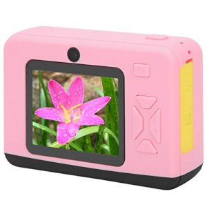 kids camera, 2.0in ips screen display dual camera up to 32gb micro memory card with 400mah battery for 3 to 12 years old boys and girls birthday(pink)