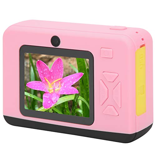 Kids Camera, 2.0in IPS Screen Display Dual Camera up to 32GB Micro Memory Card with 400mAh Battery for 3 to 12 Years Old Boys and Girls Birthday(Pink)