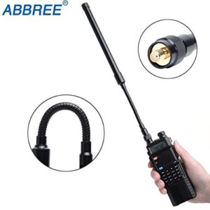 ABBREE AR-148 Gooseneck SMA-Female 2M/70CM 144/430Mhz Dual Band Tactical Antenna Compatible with UV-5R, UV-82，BF-F8HP,GT-3,UV-9R Plus,BF-888S Ham Two Way Radio