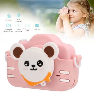 Kids Camera, 2 inch Touch Screen Removable Silicone Sleeve for 3 to 12 Years Old Boys and Girls Birthday(Pink)