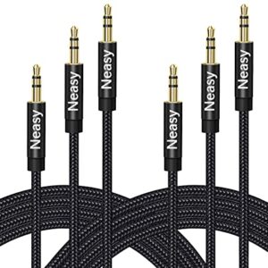 3 Pack Aux Cord, Aux Cable Braided [3.3ft/1M,Hi-Fi Sound], 3.5mm Audio Cable Male to Male Stereo Audio Aux Cord Compatible with Car/Echo/Headphones/Home Stereos/Speaker/Smartphones, Fits Most Aux Port