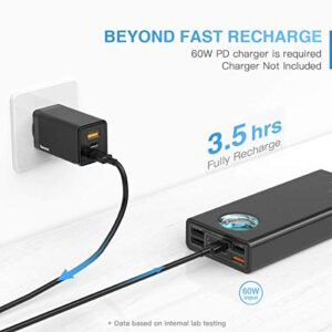 Baseus Portable Laptop Charger, 30000mAh Power Bank 65W Fast Charging USB C Battery Pack, PD 3.0 7-Port Battery Bank for MacBook, IPad, Dell, HP, Notebook, Samsung, iPhone, Switch and More