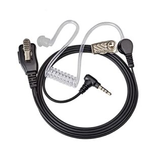 uayesok acoustic tube walkie talkie earpiece with mic ptt for yaesu vertex ft-60 ft-60r ft-70 ft-70dr ft-1dr ft3dr vx-10 vx-110 vx-150 vx-400 retevis rb15 rt40b
