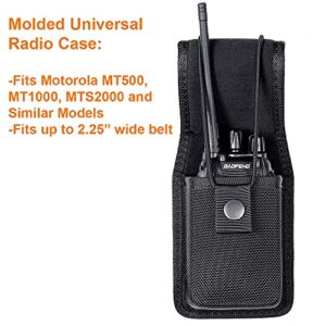 TAFTACFR Universal Radio Case Two Way Radio Holder Universal Pouch for Walkie Talkies Nylon Holster Accessories for Motorola MT500, MT1000, MTS2000 and Similar Models(Ballistic Nylon)