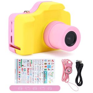 Children SLR, Children's Toy Camera Digital Video Camera HD Children Video Camera, Toy Birthday Gifts for Children(Pink yellow)