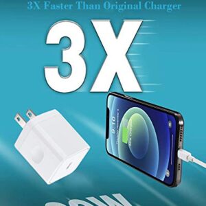 USB C Wall Charger, iPhone Fast Charger Block 2Pack 20W PD Power Adapter Compatible with iPhone 14/14 Pro/14 Pro Max/14 Plus/13 12 11 Pro Max/Pro/Mini/XS/XR/X, iPad Pro/Mini, Galaxy,Google Pixel 5/4/3