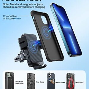 Wireless Car Charger, MOKPR 15W Fast Charging Auto-Clamping Car Charger Phone Mount Air Vent Cell Phone Holder Compatible iPhone 14/13/13 Pro/12 pro/12/11/X/8, Samsung Galaxy S23/S22/S21/S20, etc