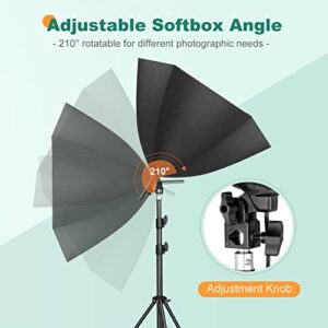 Torjim Softbox Lighting Kit, 30"X30" Professional Photography Lighting Kit for Filming Model Portrait Product Fashion Photography, Continuous Lighting Kit for Video Recording, Portraits Shooting