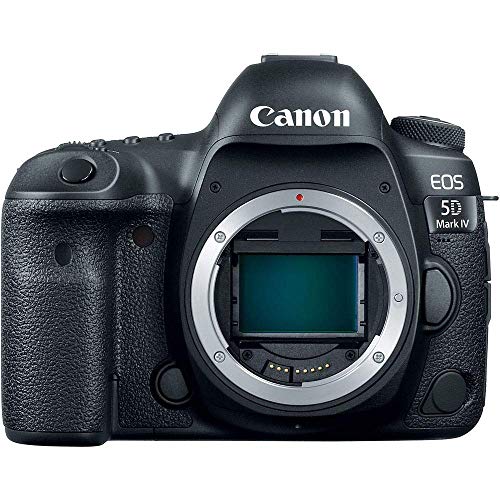 Canon EOS 5D Mark IV DSLR Camera (Body Only) (1483C002) + 64GB Memory Card + Case + Corel Photo Software + LPE6 Battery + External Charger + Card Reader + HDMI Cable + Cleaning Set + More (Renewed)