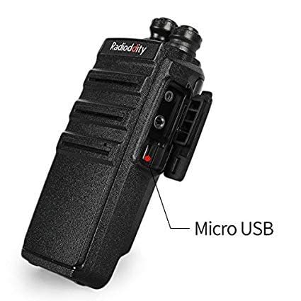 Radioddity GA-2S Long Range Walkie Talkies for Adults UHF Two Way Radio Rechargeable with Micro USB Charging + Air Acoustic Earpiece with Mic, for School Retail Business (2 Pack)