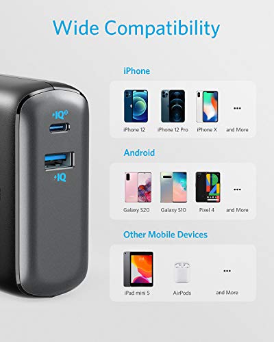 Anker PowerCore Fusion 10000, 20W USB-C Portable Charger 10000mAh 2-in-1 with Power Delivery Wall Charger for iPhone14/13/12 Series, iPad, Samsung, Pixel and More