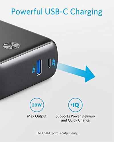 Anker PowerCore Fusion 10000, 20W USB-C Portable Charger 10000mAh 2-in-1 with Power Delivery Wall Charger for iPhone14/13/12 Series, iPad, Samsung, Pixel and More