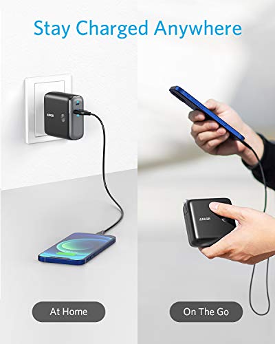 Anker PowerCore Fusion 10000, 20W USB-C Portable Charger 10000mAh 2-in-1 with Power Delivery Wall Charger for iPhone14/13/12 Series, iPad, Samsung, Pixel and More