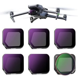 neewer 6 pack nd/cpl filter set compatible with dji mavic 3 classic, hd optical glass neutral density nd8/16/32/64/128 filter/cpl filter, multi coated water repellent lightweight drone accessories