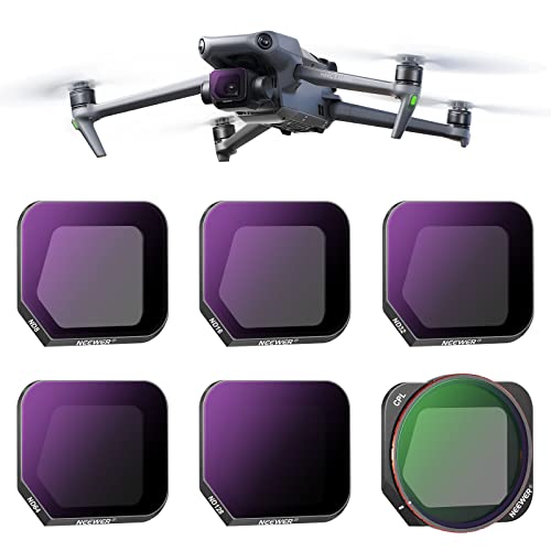 NEEWER 6 Pack ND/CPL Filter Set Compatible with DJI Mavic 3 Classic, HD Optical Glass Neutral Density ND8/16/32/64/128 Filter/CPL Filter, Multi Coated Water Repellent Lightweight Drone Accessories