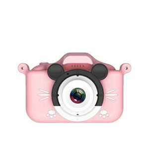 lkyboa camera children can take pictures dual camera small gifts student toys pixel front and rear girl print digital (color : a)