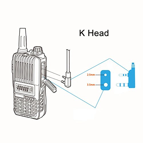 Case of 10, Retevis Walkie Talkies Earpiece with Mic 2 Pin Acoustic Tube Headset Compatible with Baofeng UV-5R Retevis H-777 RT21 RT22 Arcshell AR-5 Two Way Radio