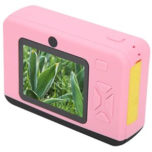 tgoon children video camera, cute look children camera 2.0in 20mp hd anti‑drop ips screen for home(pink)