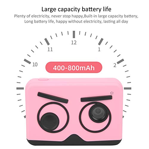 Tgoon Children Video Camera, Cute Look Children Camera 2.0in 20MP HD Anti‑Drop IPS Screen for Home(Pink)