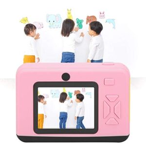Tgoon Children Video Camera, Cute Look Children Camera 2.0in 20MP HD Anti‑Drop IPS Screen for Home(Pink)