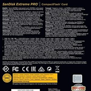 SanDisk 256GB Extreme PRO CompactFlash Memory Card UDMA 7 Speed Up To 160MB/s- SDCFXPS-256G-X46