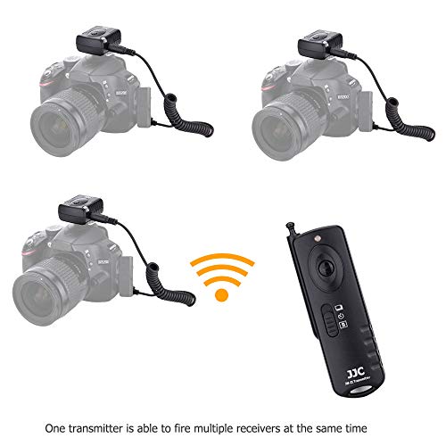 JJC Radio Wireless Remote Control Shutter Release for Nikon Z5 Z6 Z7 Z6II Z7II D750 D780 D7500 D7200 D5300 D5600 D5500 D3300 D3200 D610 D600 Df D7100 D7000 D5200 D5100 D5000 P1000 & More Nikon Camera