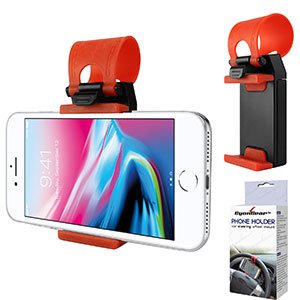 Steering Wheel Smartphone Mount, Phone Holder, Hands Free Compatible with iPhone 14 Pro Max Plus 13 12 11 XS XR Samsung Note 20 10 Z Fold Galaxy S22 S21 Pixel, Moto Google Map Waze GPS Navigation