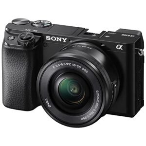 Sony Alpha a6100 Mirroless Digital Camera with E PZ 16-50mm OSS Lens + A-Cell Accessory Bundle Includes: SanDisk 128GB Memory Card + Case + Pistol Grip Tripod + Much More