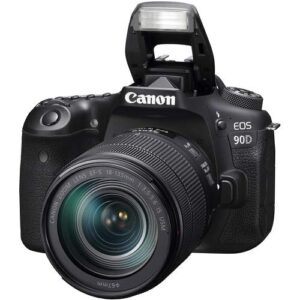 Canon EOS 90D DSLR Camera w/Canon 18-135mm is USM, Canon 70-300mm is II USM & Commander 420-800mm Telephoto Lens + Elegant Accessory Kit (2X 64GB Memory Card, Backpack, TTL Flash & More.)