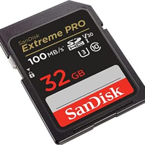 SanDisk 32GB (Two Pack) Extreme Pro Memory Card works with Nikon D3400, D3300, D750, D5500, D5300, D500, AW130, W100, L840 Digital DSLR Camera SDHC 4K V30 UHS-I with Everything But Stromboli Reader