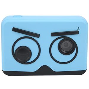okuyonic children camera, 20mp hd children video camera anti‑drop cute look ips screen for home(blue)
