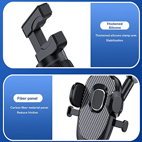 HIYITKS Car Phone Holder Multifunctional 360° Rearview Mirror Phone Mount【2022 New Version】 Universal Cell Phone Stand Phone and GPS Holder Adjustable Cell Phone Cradles Car Mirror iPhone Mount