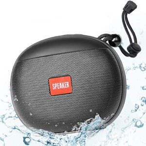 bluetooth speaker, portable speaker dual-driver deep bass, ipx6 waterproof shower speakers wireless bluetooth 5.0 built-in mic, 66ft range 24 h playtime outdoor speaker with usb tf intput & fm radio