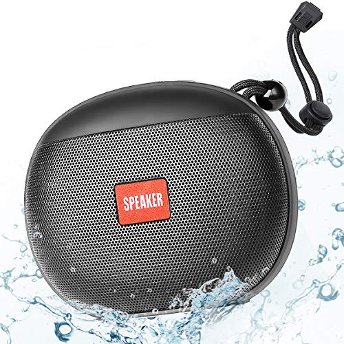 Bluetooth Speaker, Portable Speaker Dual-Driver Deep Bass, IPX6 Waterproof Shower Speakers Wireless Bluetooth 5.0 Built-in Mic, 66ft Range 24 H Playtime Outdoor Speaker with USB TF Intput & FM Radio