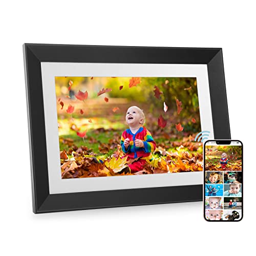 Digital Picture Frame - Benibela 10.1 Inch WiFi AI Smart Electronic Digital Photo Frame, Touch Screen, 32GB, Auto-Rotate, AI Recognition, 2 Filter Modes, Share Video via Email App USB, Wall Mountable