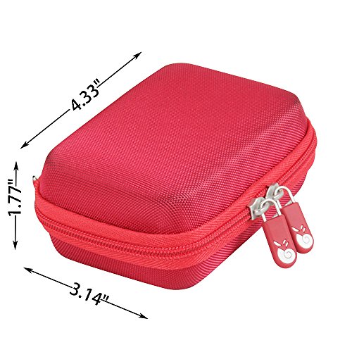 Hermitshell Hard EVA Travel Case Fits Anker PowerCore 10000 One of The Smallest and Lightest 10000mAh External Batteries Ultra-Compact Power Bank (AK-A1263011) (Red)