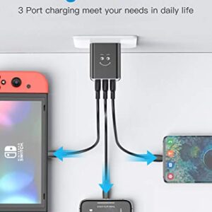 USB Wall Charger, Upgraded UL Certified 3-Pack 3-Port 3.1A Charging Block USB Plug Cube Compatible for iPhone 11/Xs/XS Max/XR/X/8/7/6/Plus,iPad Air/Mini,Galaxy10/9/8/7,Note9/8,Nexus and More