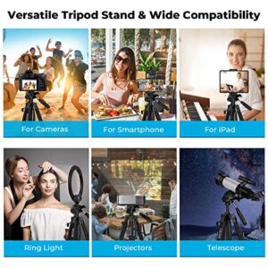 75 inch Travel Camera Tripod, Lightweight Aluminum Video Tripod for DSLR SLR Canon Nikon Sony Olympus DV with Carry Bag