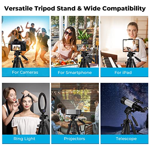 75 inch Travel Camera Tripod, Lightweight Aluminum Video Tripod for DSLR SLR Canon Nikon Sony Olympus DV with Carry Bag