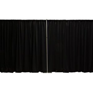 OnlineEEI, Portable Pipe and Drape Backdrop Kit, 8ft x 20ft Breakapart, Black Drapes (BBD9990820CDPR750)