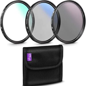 67mm lens filter kit by altura photo, includes 67mm nd filter, 67mm cpl filter, 67mm uv filter, (uv, cpl polarizing filter, neutral density nd4) for camera lens with 67mm filters + lens filter case