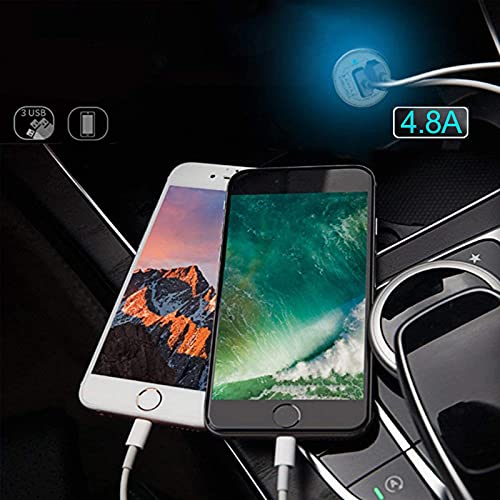Bralon USB Car Charger[2-Pack],24W/4.8A Rapid Car Charger Compatible with Phone 12(Pro Max)/12 mini/11 Pro Max/Xs/Xs max/Xr/X/8,G.alaxy Note S10/S9/S8 and More