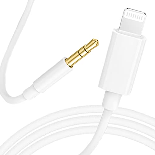 [Apple MFi Certified] iPhone AUX Cord for Car Stereo, 3.3ft Lightning to 3.5mm AUX Audio Cable Compatible for iPhone 12/11/XS/XR/X 8 7 6 5, Home Stereo/Headphone, Support All iOS