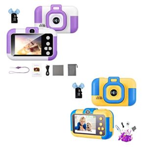 camera for kids 3-10 years,kids digital camera christmas birthday gifts for boys and girls,2.4 inch 1080p dual lens children video camera toys (32g)