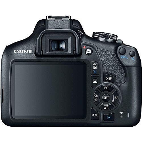 Canon EOS Rebel T7 DSLR Camera with 18-55mm Lens (2727C002) + 64GB Memory Card + Case + Corel Photo Software + 2 x LPE10 Battery + Card Reader + Light + Filter Kit + Wide Angle Lens + More (Renewed)