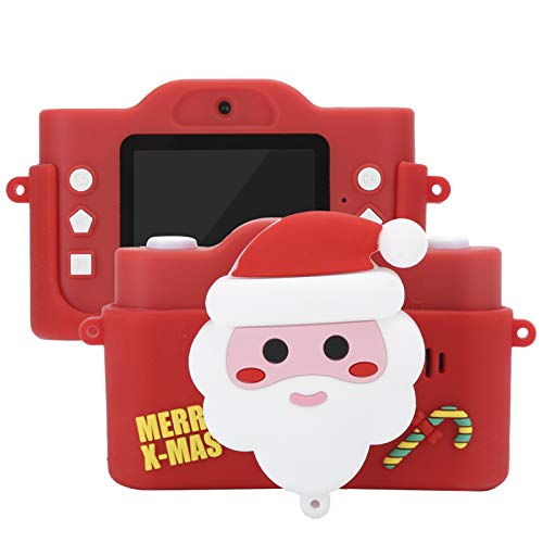 PUSOKEI 40mp Santa Claus Kid Camera, 2" LCD Display 4000W Front and Rear Dual Camera Child Camera 4000W Pixel MP3 Video Recorder with Mini Games