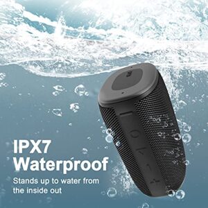 IPX7 Waterproof Bluetooth Speaker, Hadisala H3 Portable Wireless Speaker Bluetooth 5.0 with Rich Bass HD Stereo Sound 15H Playtime USB-C Charge, Shower Speaker TWS Pairing for Home, Outdoors, Travel