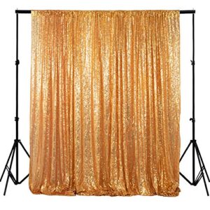 ShinyBeauty Sequin Curtain-Backdrop-5FTx10FT-Gold-Sequin Fabric Photo Booth Backdrop Glitter Backdrop Gold Photography Backdrop