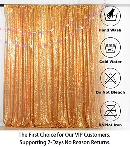ShinyBeauty Sequin Curtain-Backdrop-5FTx10FT-Gold-Sequin Fabric Photo Booth Backdrop Glitter Backdrop Gold Photography Backdrop